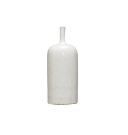 Stoneware Vase reactive glaze 5"R x 12.5"H