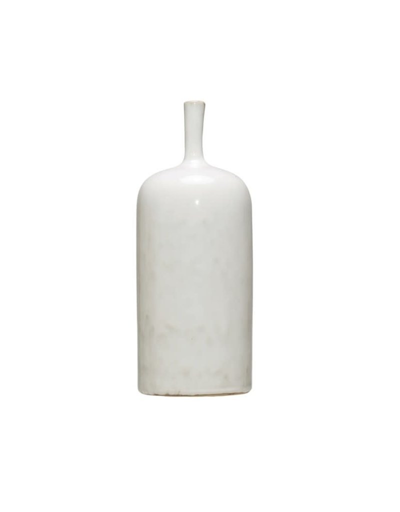Stoneware Vase reactive glaze 5"R x 12.5"H