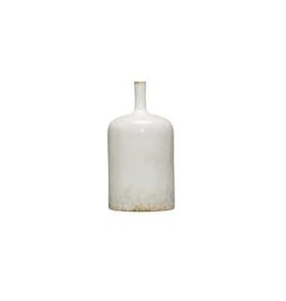 Stoneware Vase Reactive Glaze, 9.5"H