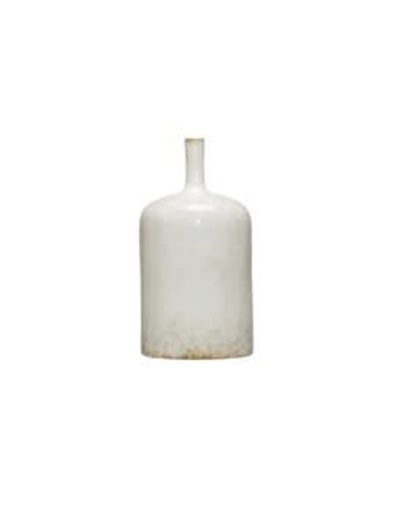 Stoneware Vase Reactive Glaze, 9.5"H