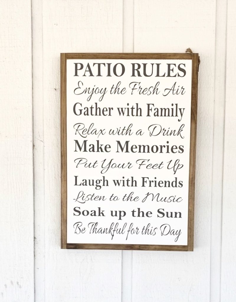 Patio rules