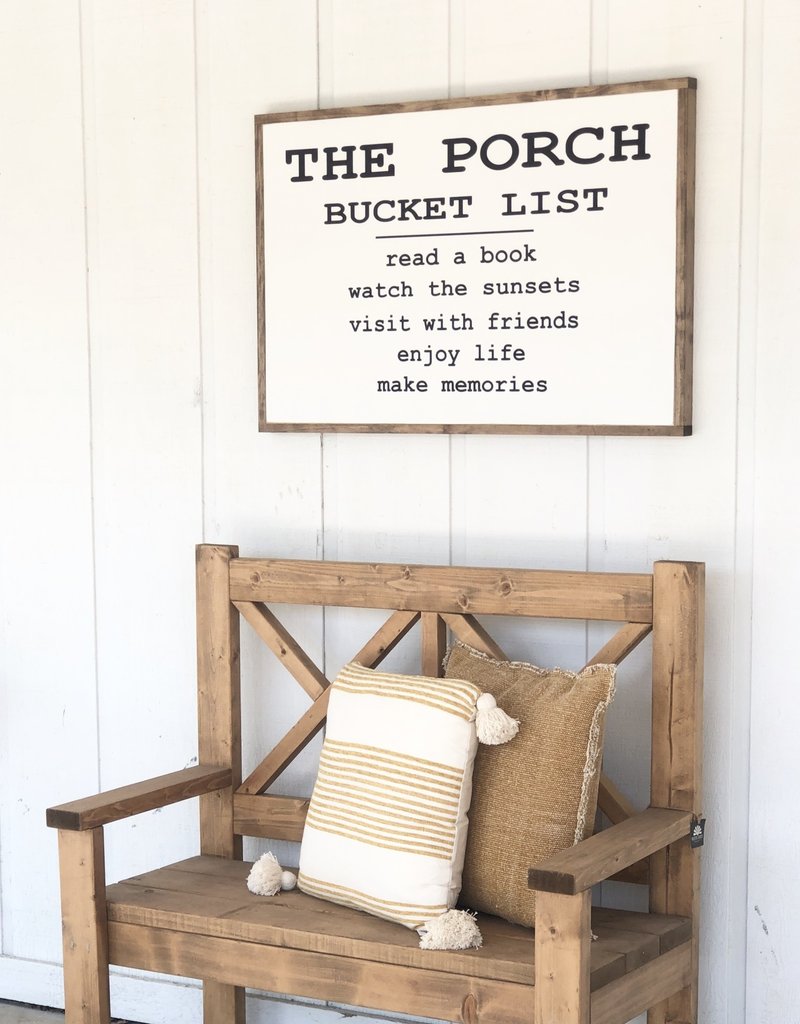 The porch bucket list