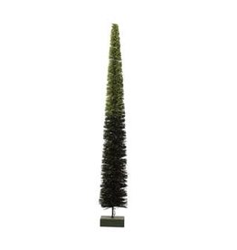 Rattan LED Tree, Green Ombre