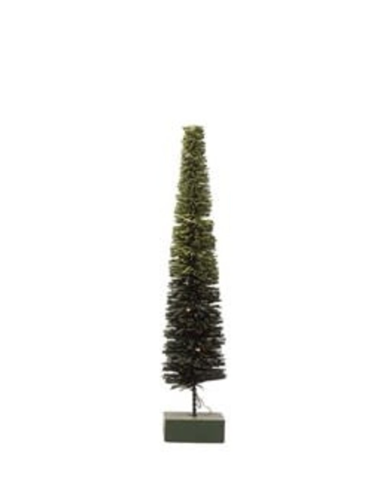 Rattan LED Tree, Green Ombre