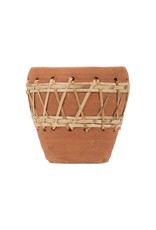 Woven Diamond Terracotta Pot