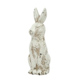 8"H Distressed Creramic Rabbit