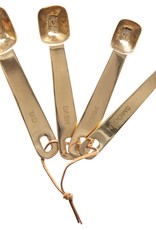 Set/4 Measuring Spoons, Brass Finish