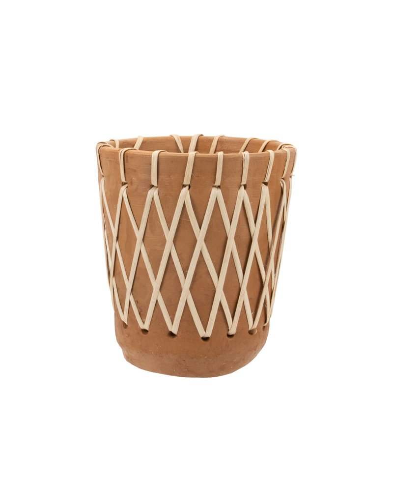 Rattan woven planter, Medium