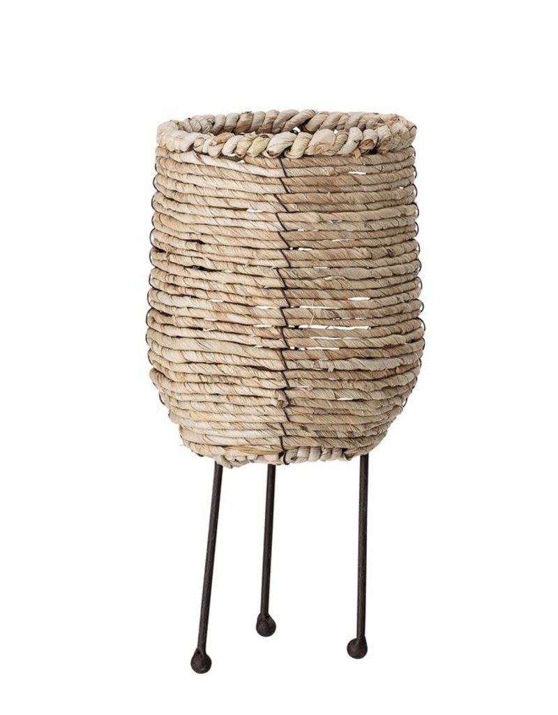 Natural Woven Rope Container w/ Metal Legs