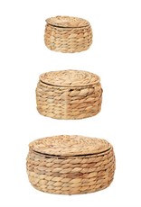 Water Hyacinth Baskets with Lids