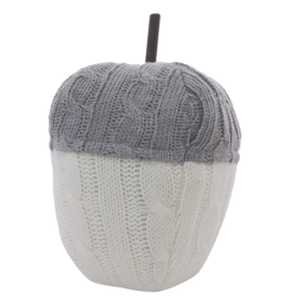 Grey & White Knit Acorn