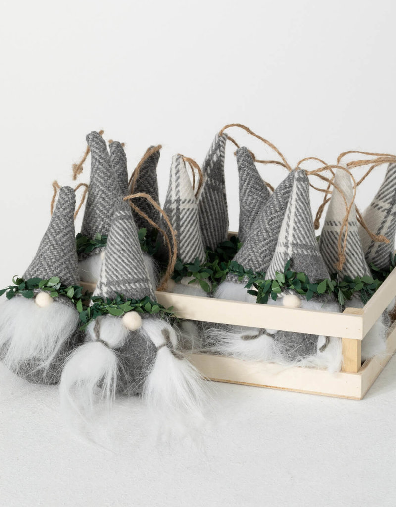 Grey Gnome Ornament