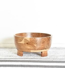 10" Acacia Wood Salad Bowl