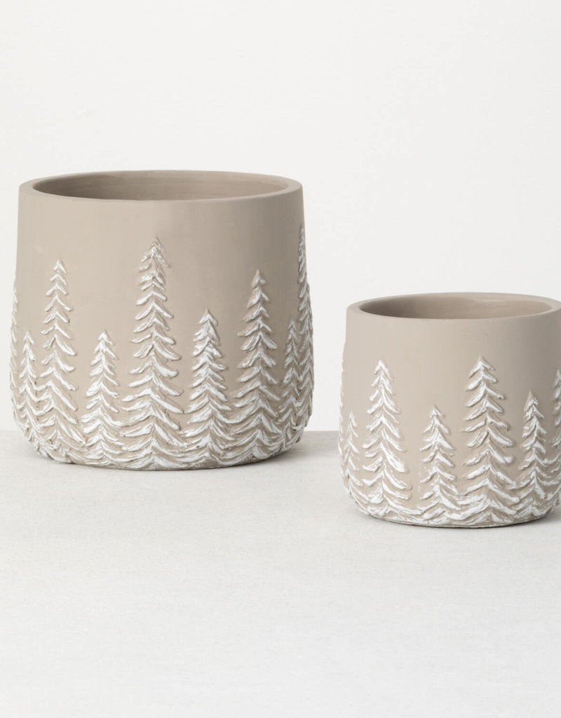 CEMENTS PLANTERS WITH TREES