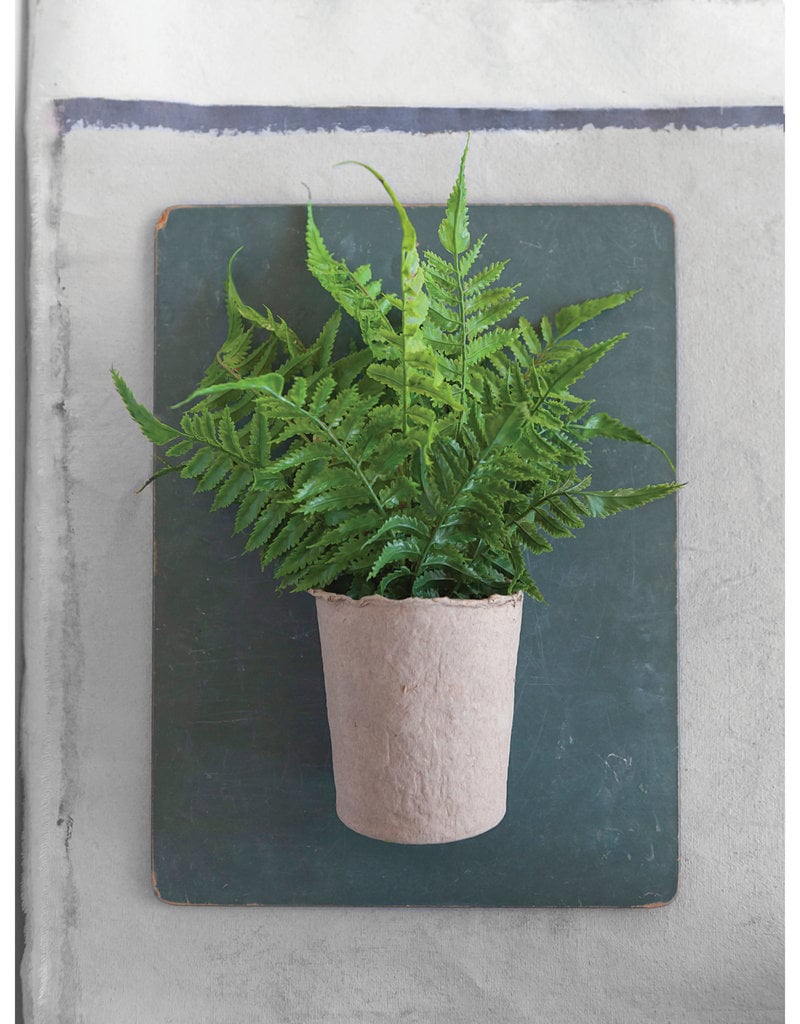 Faux Fern in Paper Pot