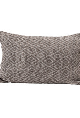 Lumbar Pillow with Diamond Pattern & Tassels