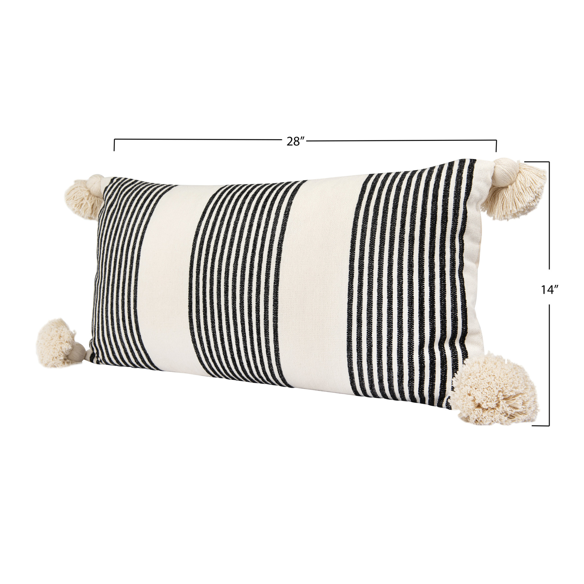 lumbar pillow with tassels