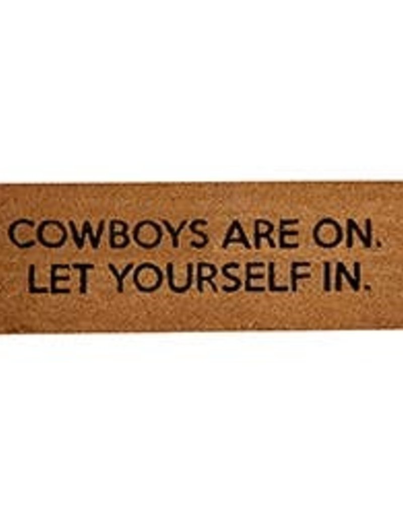 Cowboys are on door mat