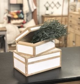 White Wood Storage Box