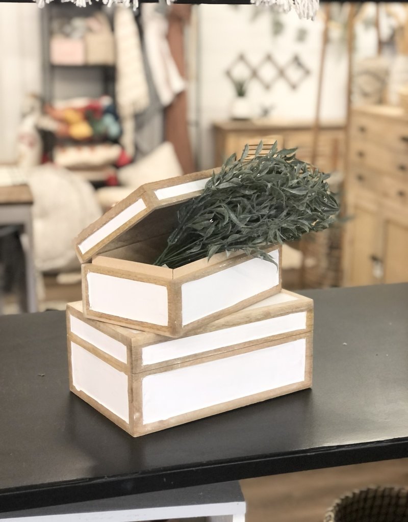 White Wood Storage Box