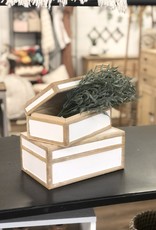 White Wood Storage Box