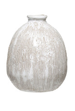 Terra Cotta Vase, White