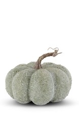 Green Whitewashed Textured Pumpkin