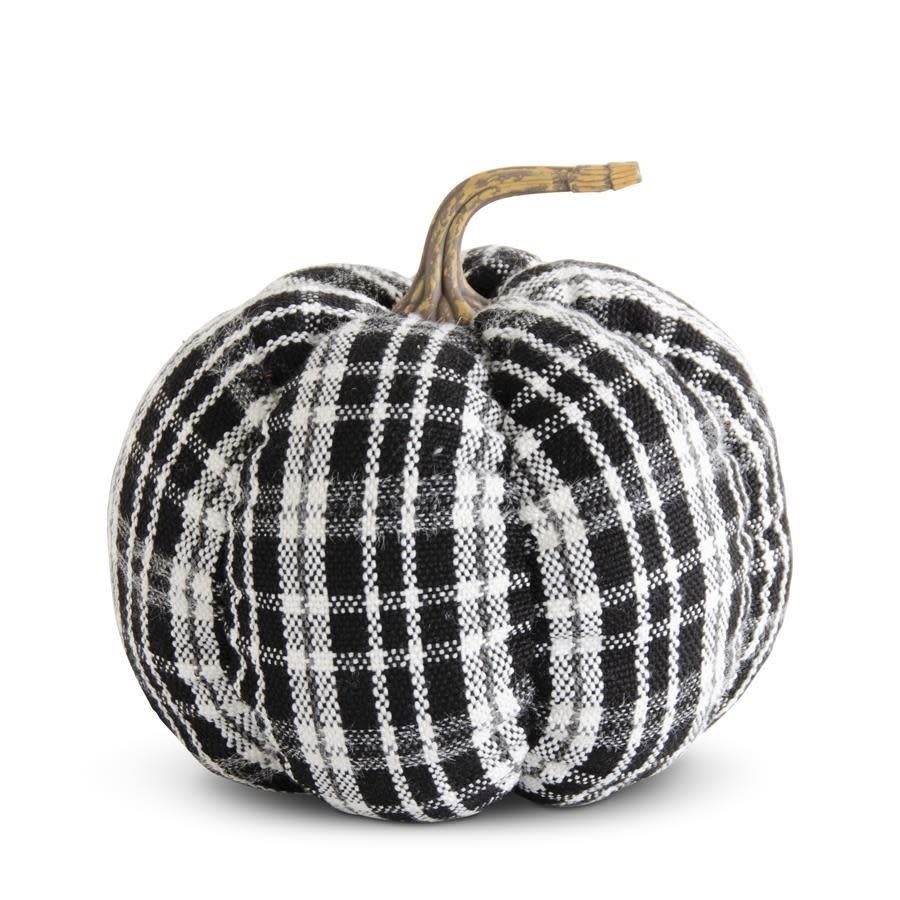 https://cdn.shoplightspeed.com/shops/617244/files/46207539/8-inch-black-white-plaid-fabric-pumpkin-w-resin-st.jpg