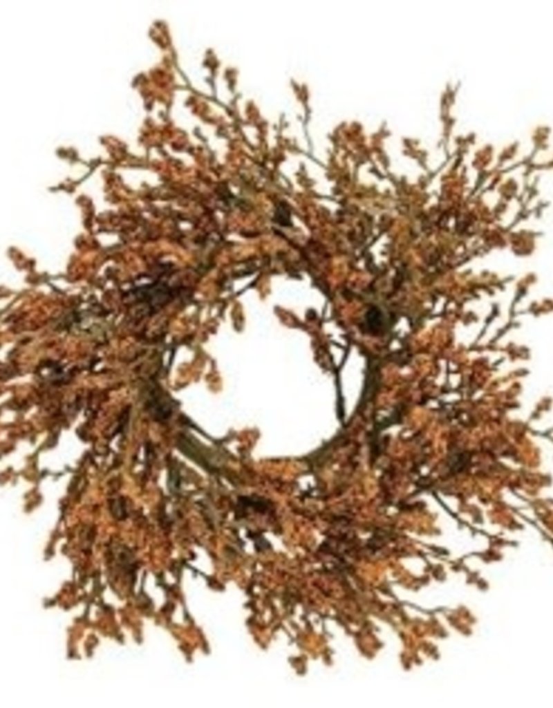 Fall Array Astilbe Candle Ring, Pumpkin