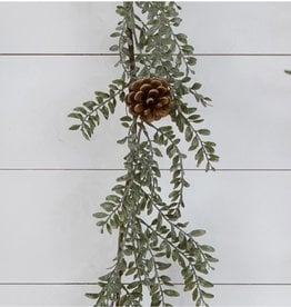 Frosted Boxwood/Cone Garland