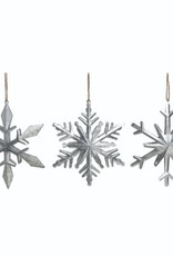 Metal Dimensional Snowflake Ornaments