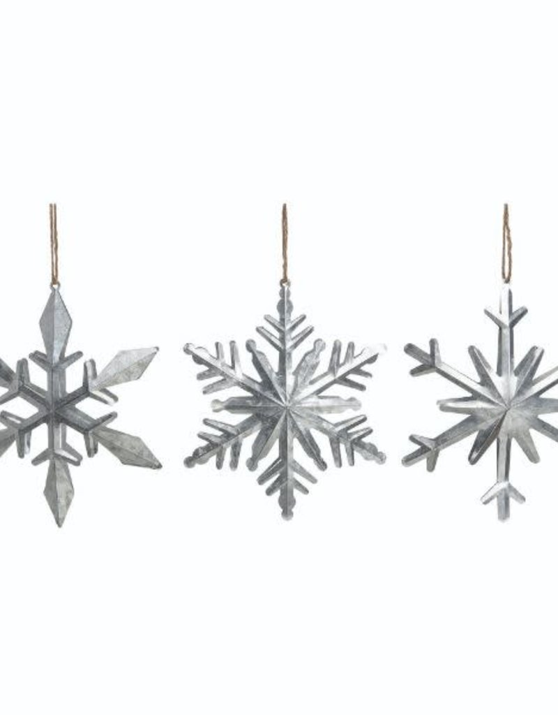 Metal Dimensional Snowflake Ornaments