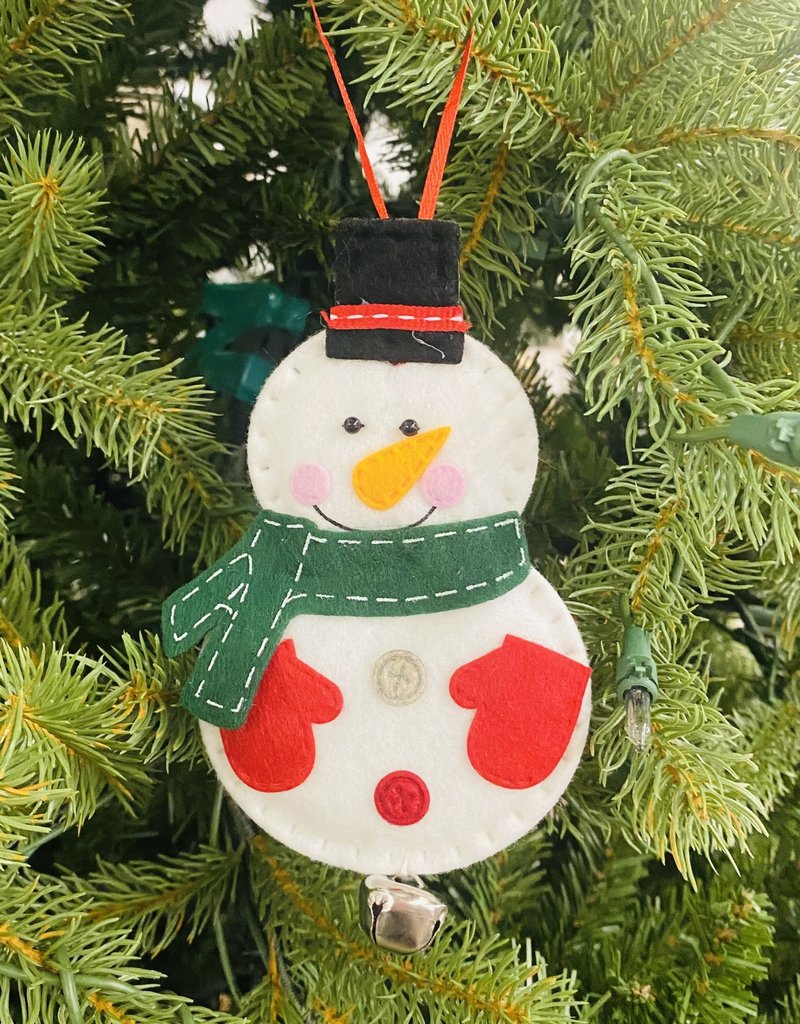 Felt Snowman Ornament