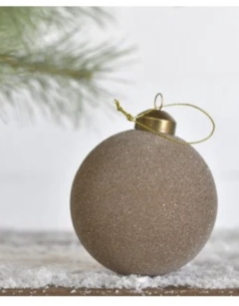 3.15" Taupe Ornament