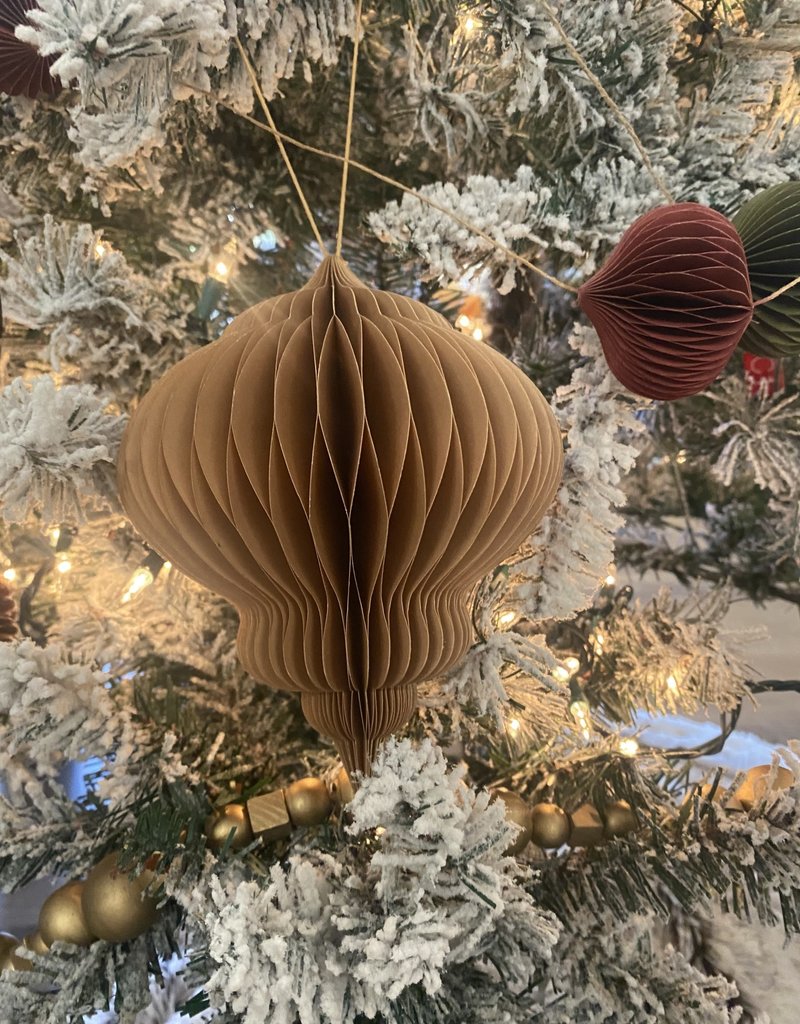 7" Paper Honeycomb Finial Ornament