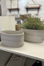 Embossed Oval Planter