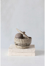 Hand-Woven Seagrass Basket with Lid