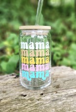 Retro Mama Glass Water Bottle