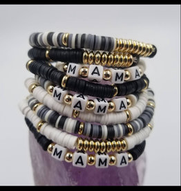 Mama Bracelet, Black & White, s/3