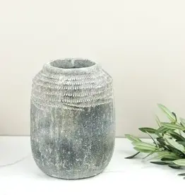 10.65" Black Boho Vase