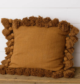 Rust Tassel Pillow