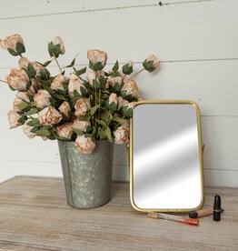 Gold Rim Rectangle Mirror