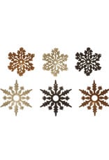 5.5" H Flocked Snowflake ornament