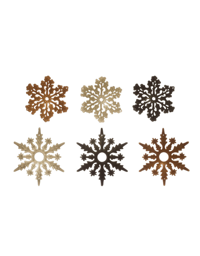 5.5" H Flocked Snowflake ornament