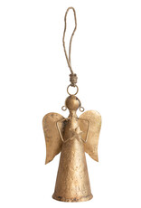 9"H Metal Angel Bell Ornament