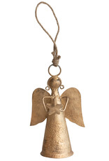 7"H Metal Angel Bell Ornament