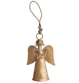 7"H Metal Angel Bell Ornament