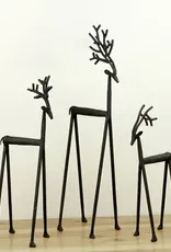 S/3 Black Iron Deer