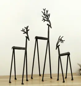 S/3 Black Iron Deer