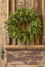 24" Sticky Cedar Wreath